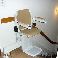 Pre-owned stairlift at the top