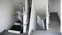 Monte-escaliers à plateforme pour fauteuil roulant en intérieur