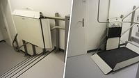 Monte-escaliers à plateforme Rigert à l'hôpital HUG à Genève.