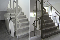 Plattformlift Innenbereich Treppenhaus