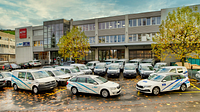 Rigert & Garaventa Lift cars in front of HQ in Küssnacht am Rigi